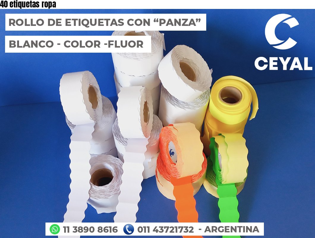 40 etiquetas ropa