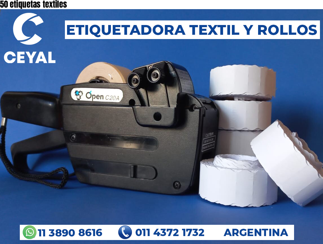 50 etiquetas textiles