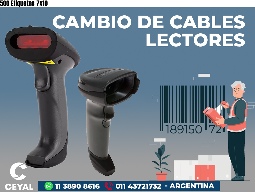 500 Etiquetas 7x10