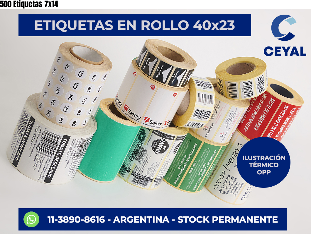 500 Etiquetas 7×14