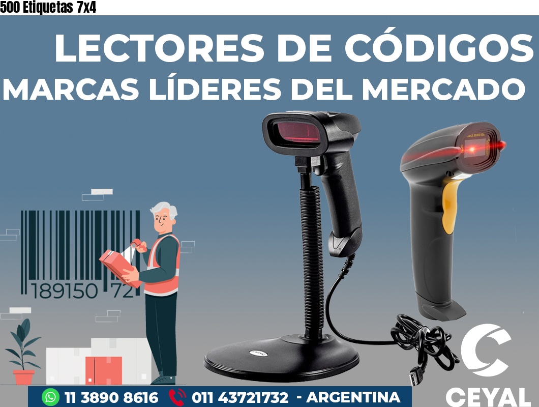 500 Etiquetas 7x4
