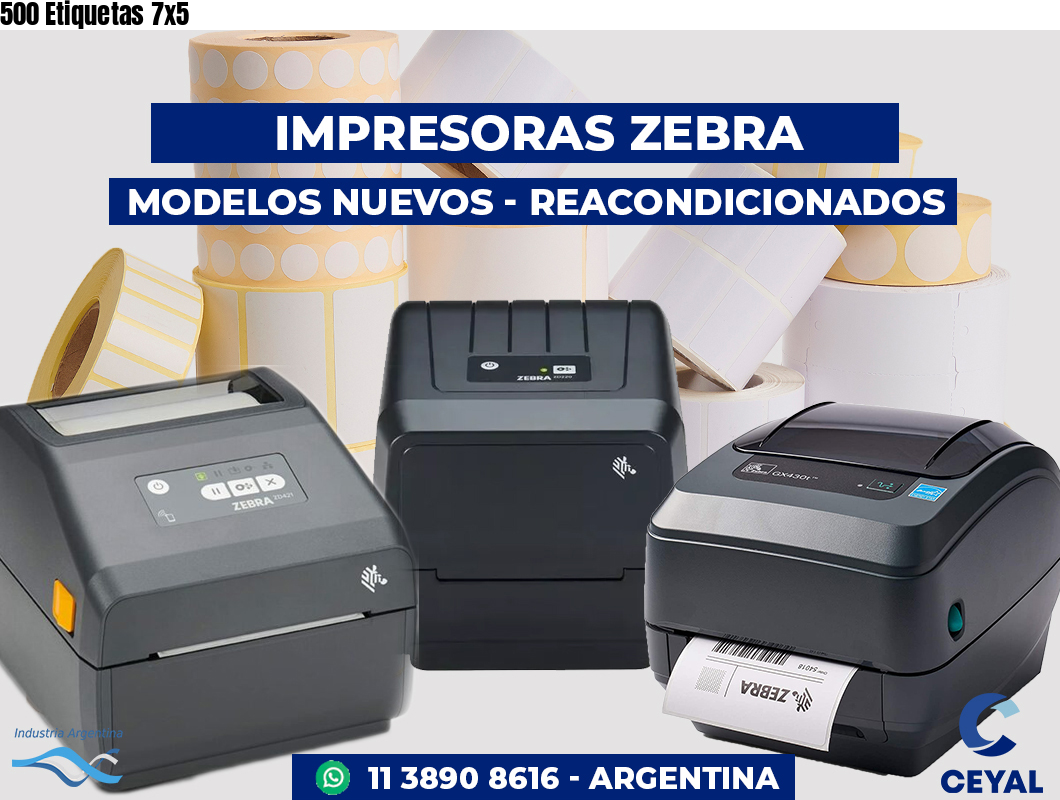 500 Etiquetas 7x5