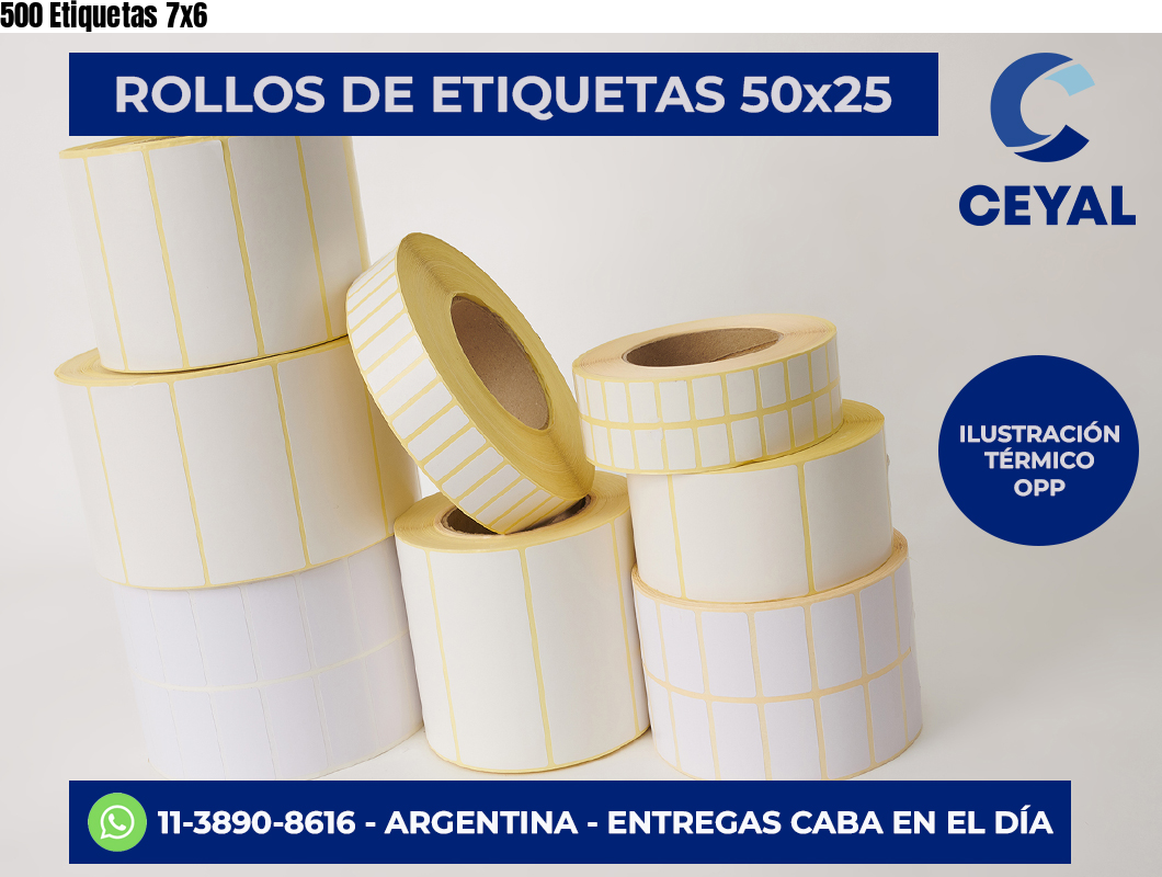 500 Etiquetas 7×6