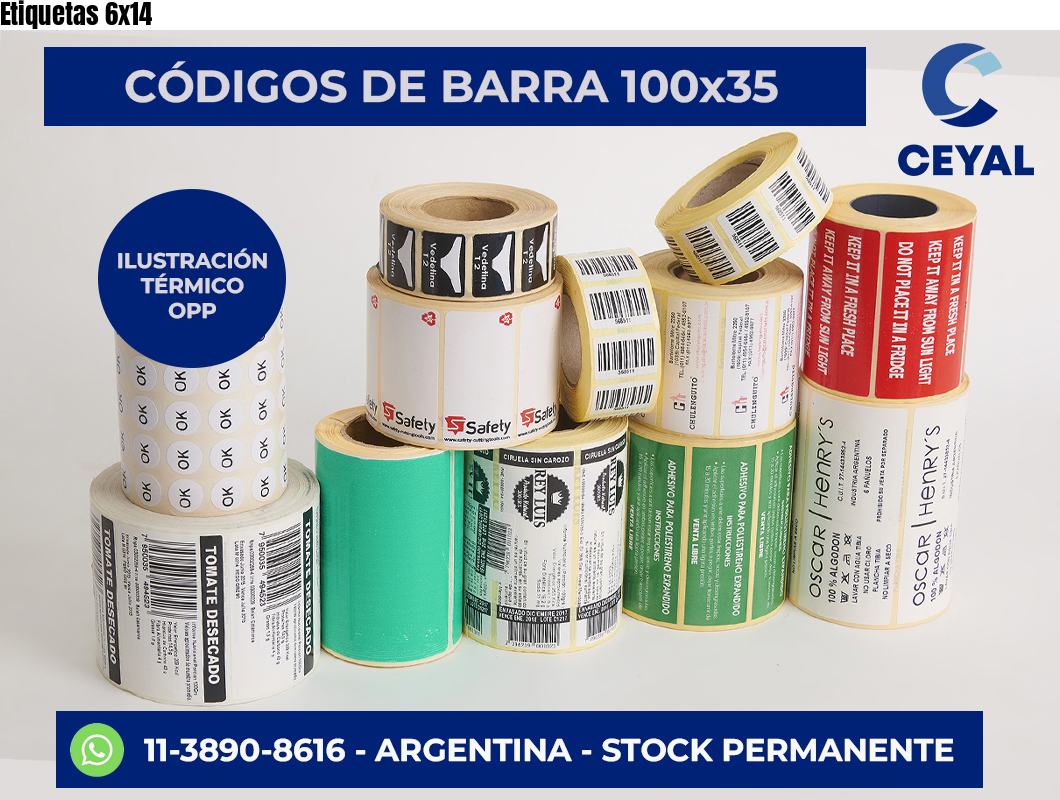 Etiquetas 6×14