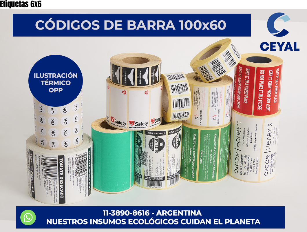 Etiquetas 6×6