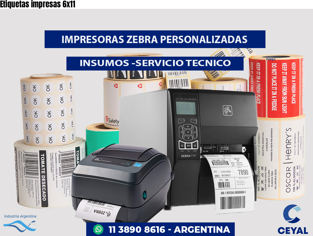 Etiquetas impresas 6x11