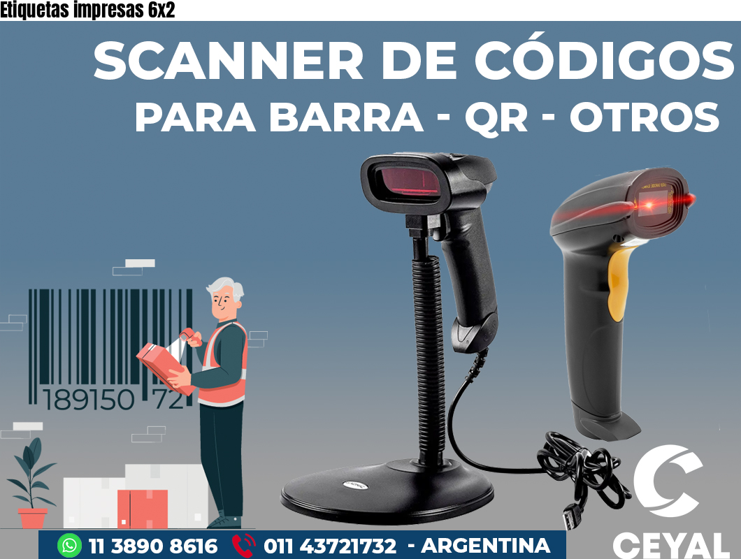 Etiquetas impresas 6x2