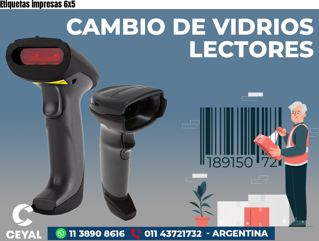 Etiquetas impresas 6x5