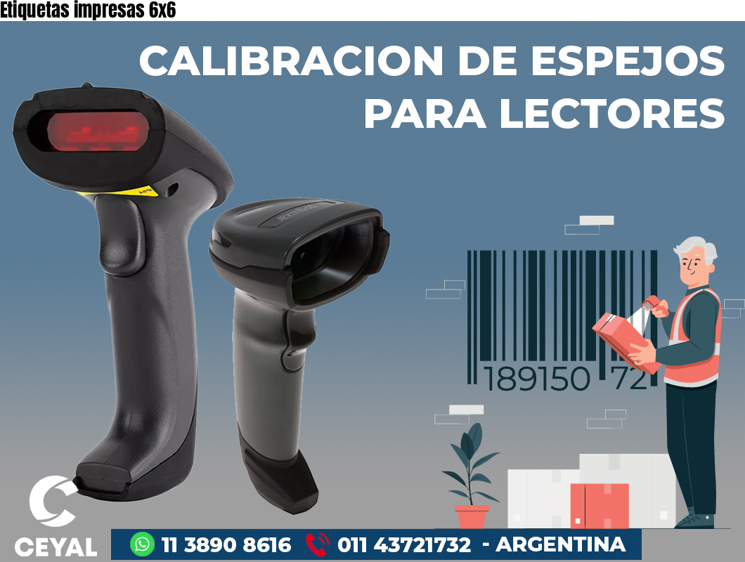 Etiquetas impresas 6x6 