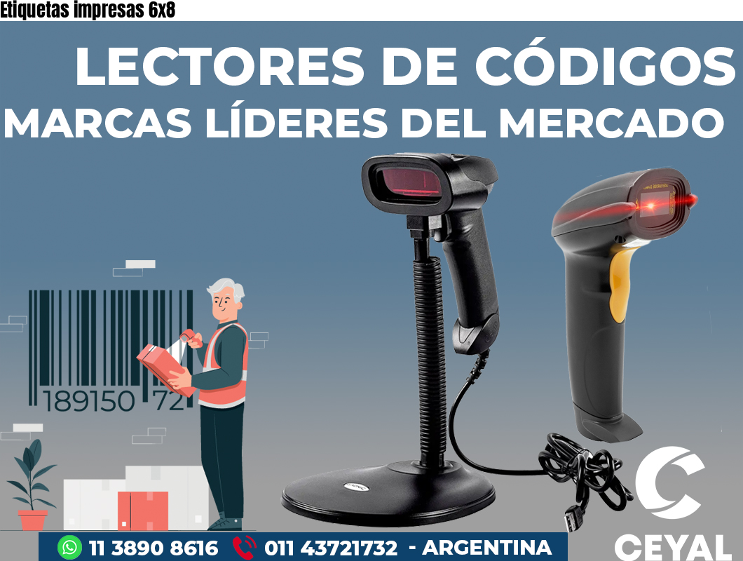 Etiquetas impresas 6x8