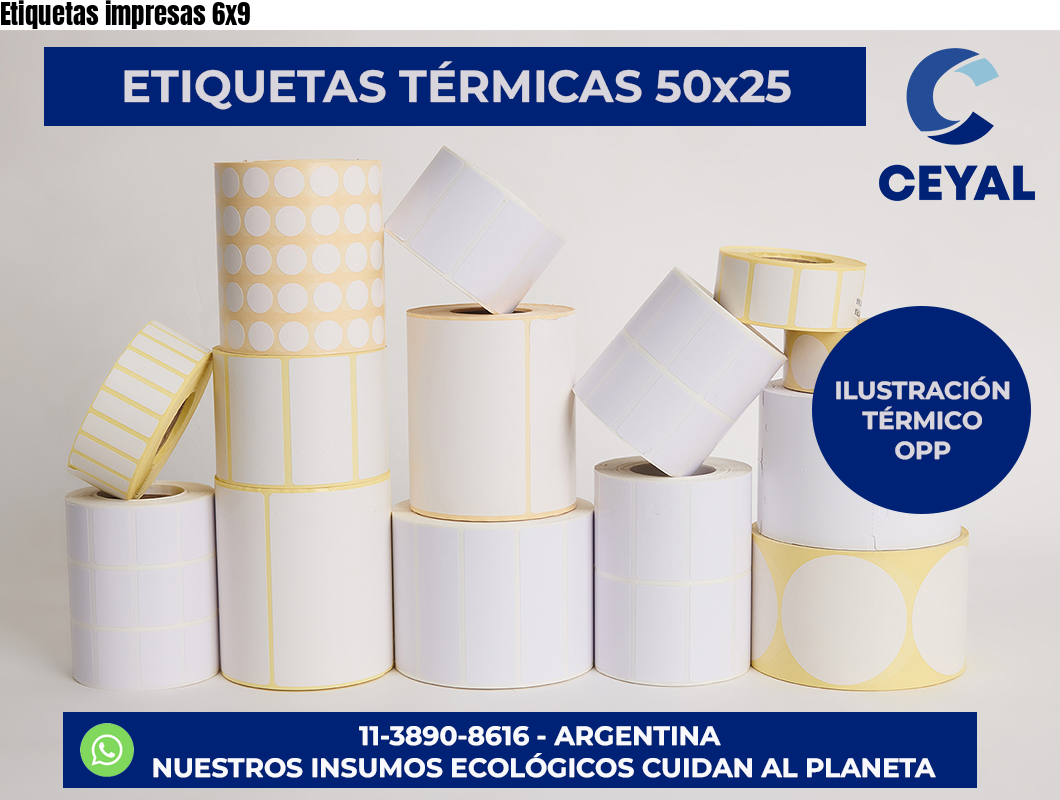Etiquetas impresas 6×9