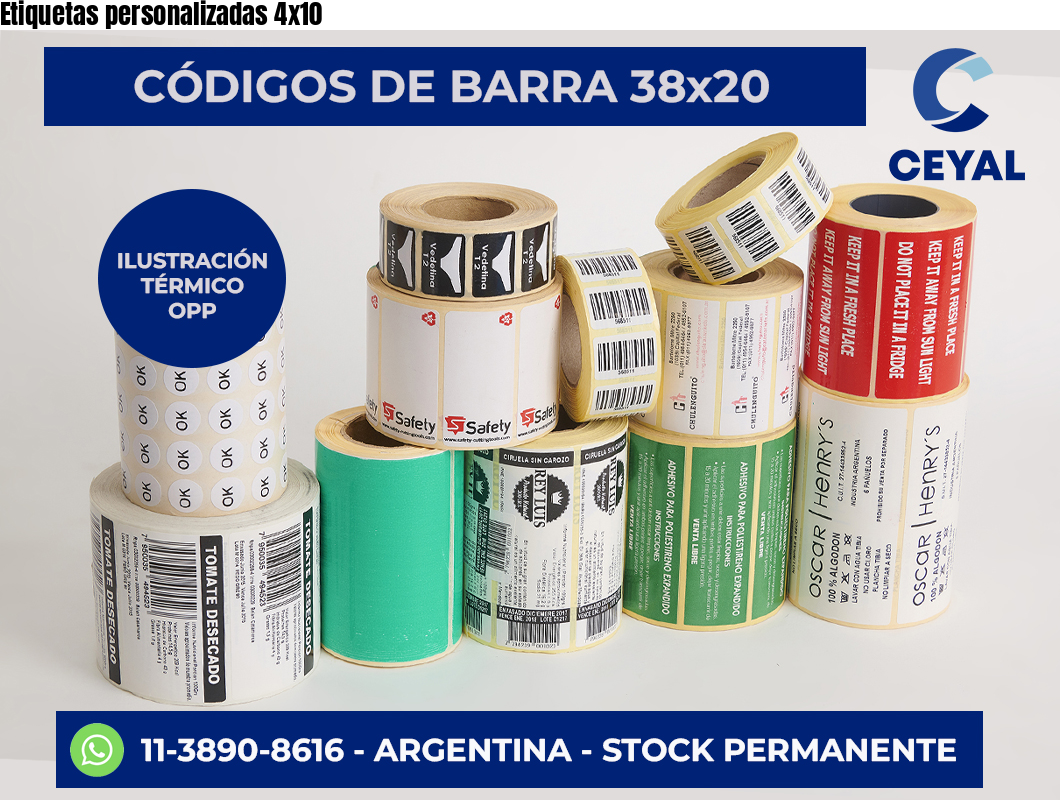 Etiquetas personalizadas 4×10
