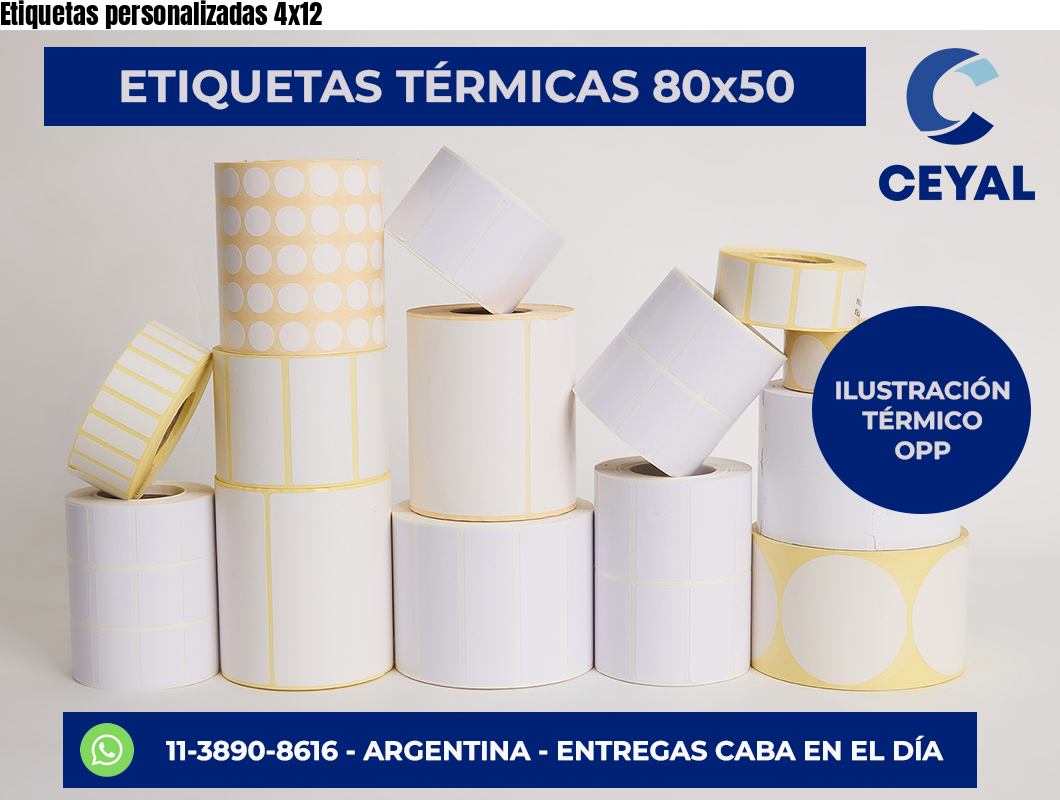 Etiquetas personalizadas 4×12