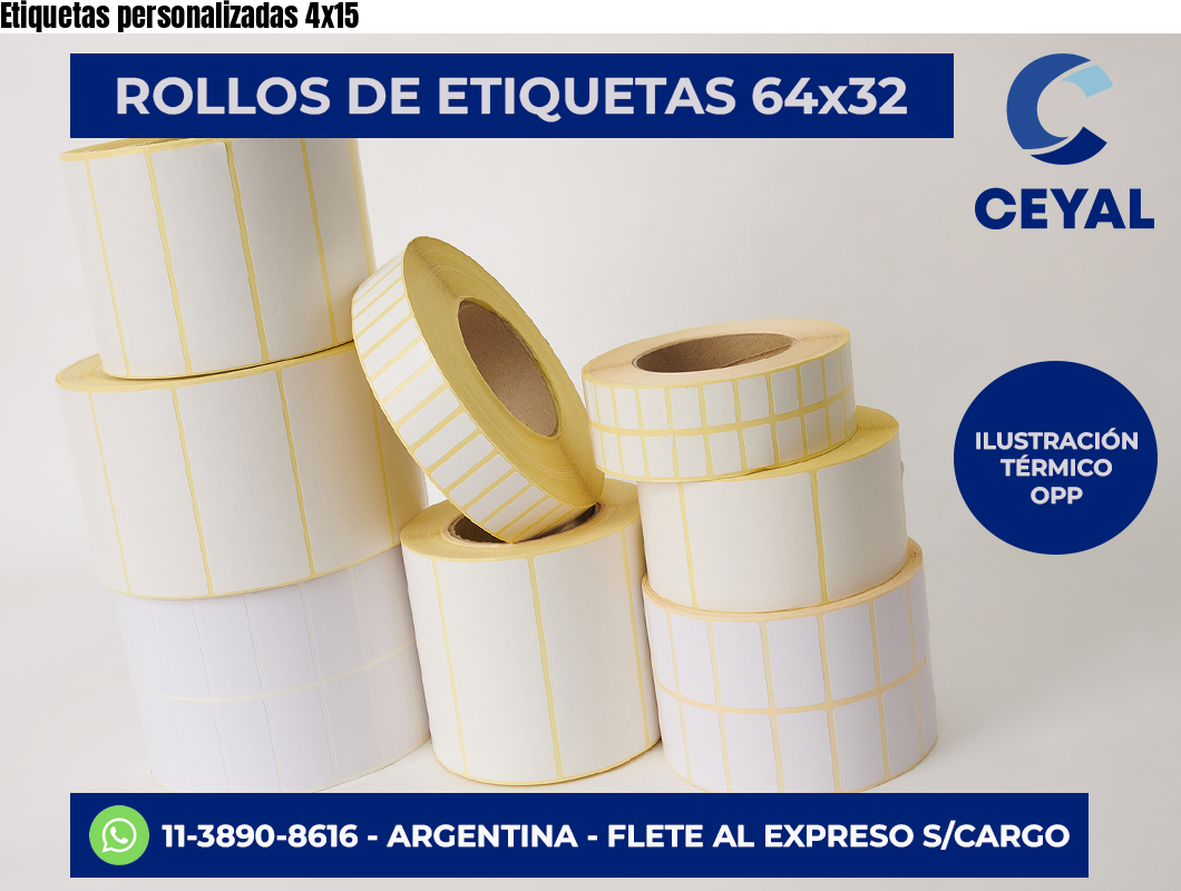 Etiquetas personalizadas 4×15