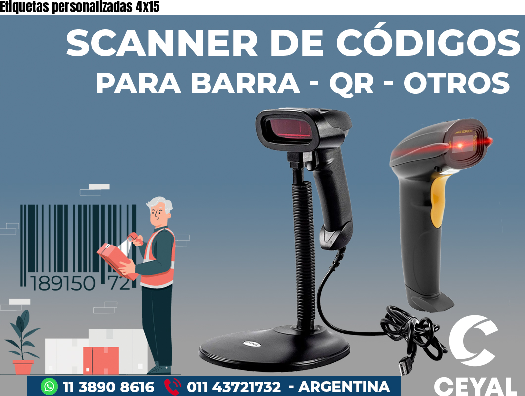Etiquetas personalizadas 4x15
