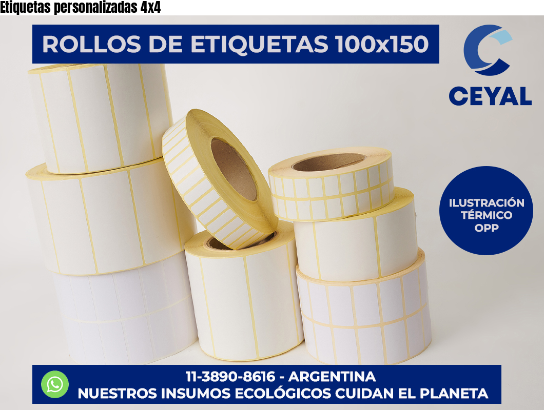 Etiquetas personalizadas 4×4