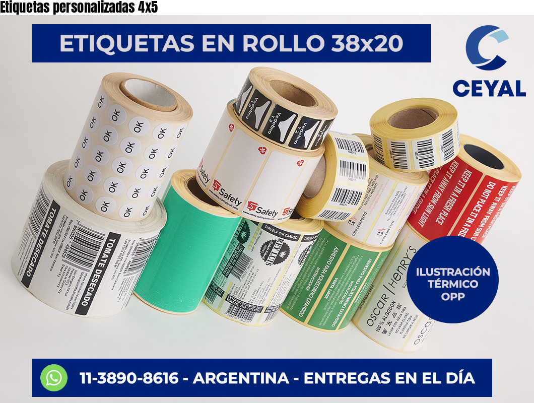 Etiquetas personalizadas 4×5