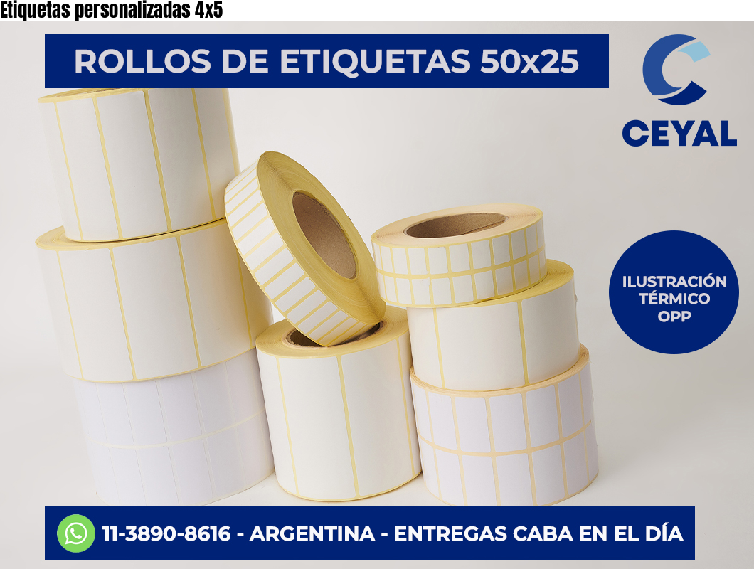 Etiquetas personalizadas 4×5