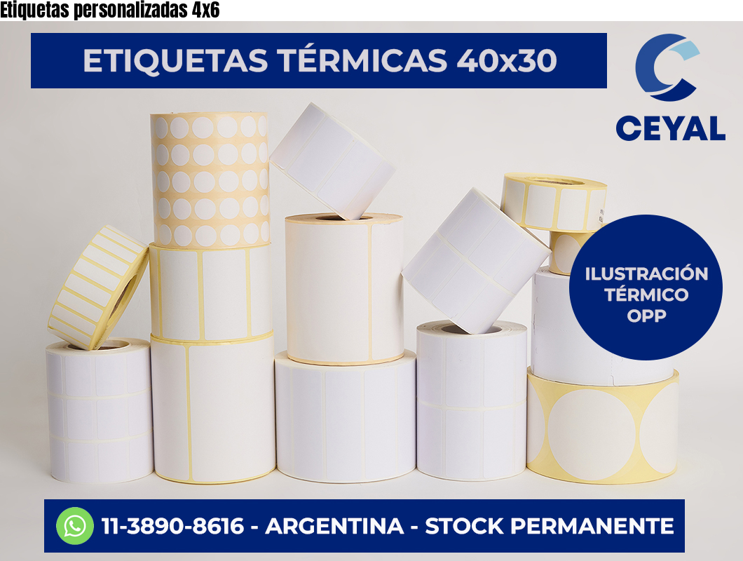 Etiquetas personalizadas 4×6