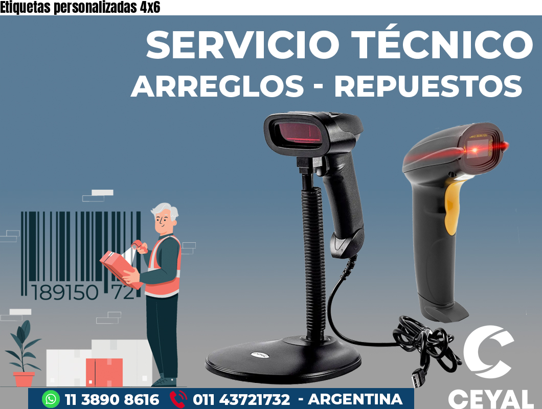 Etiquetas personalizadas 4x6
