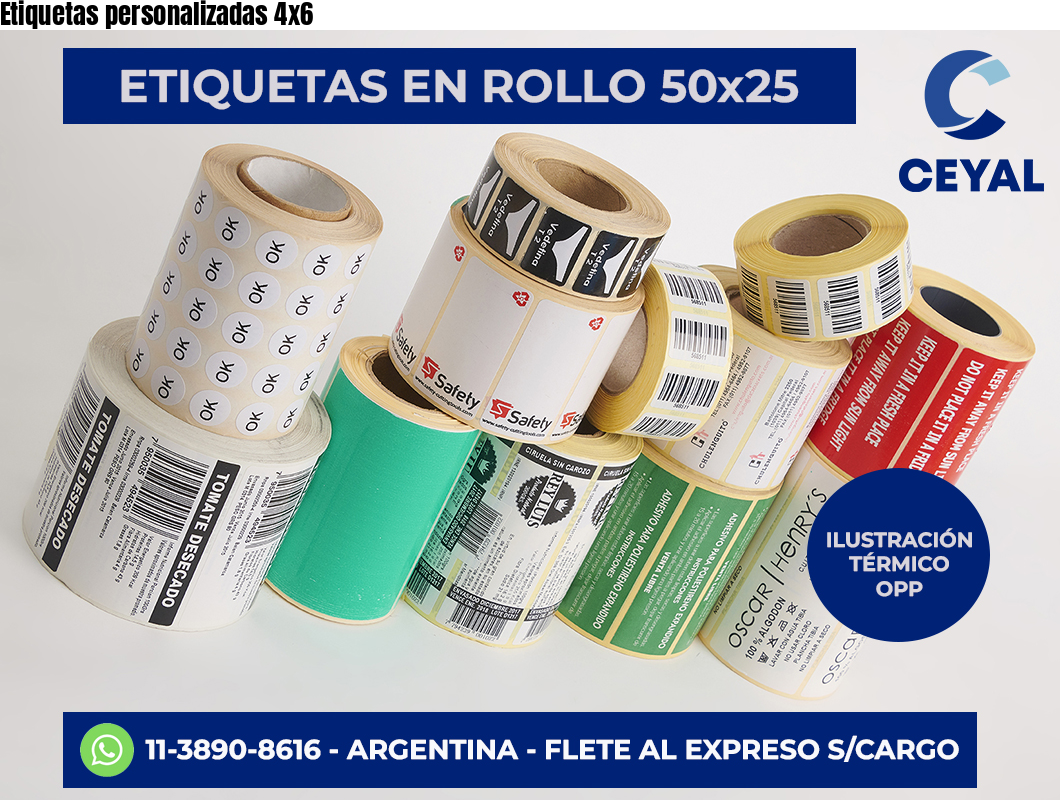 Etiquetas personalizadas 4×6