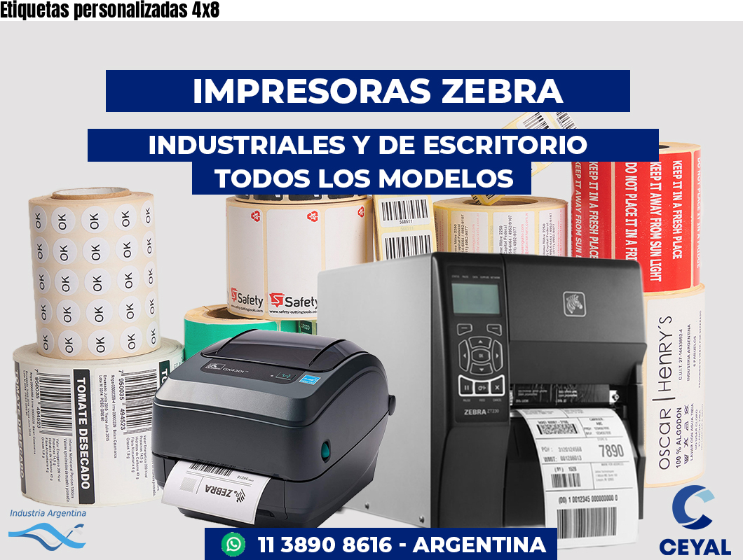 Etiquetas personalizadas 4x8