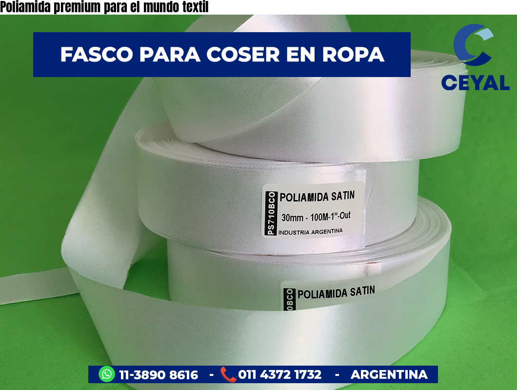 Poliamida premium para el mundo textil - Etiquetas Frontal