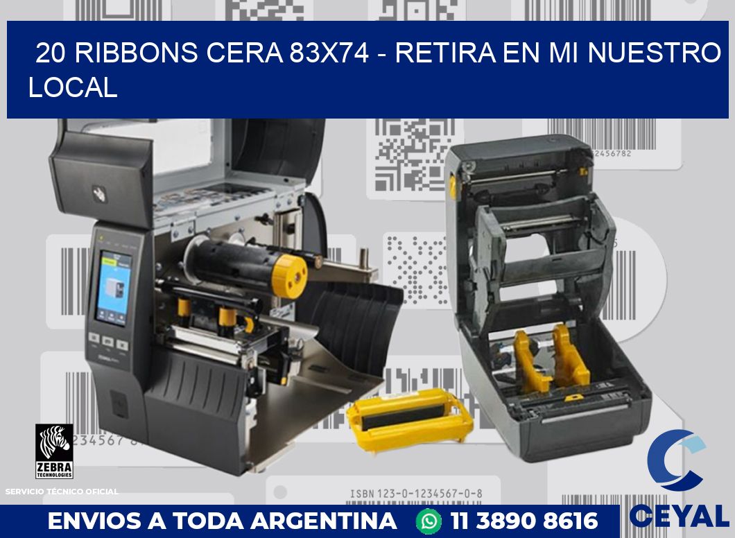 20 Ribbons cera 83x74 - retira en mi nuestro local