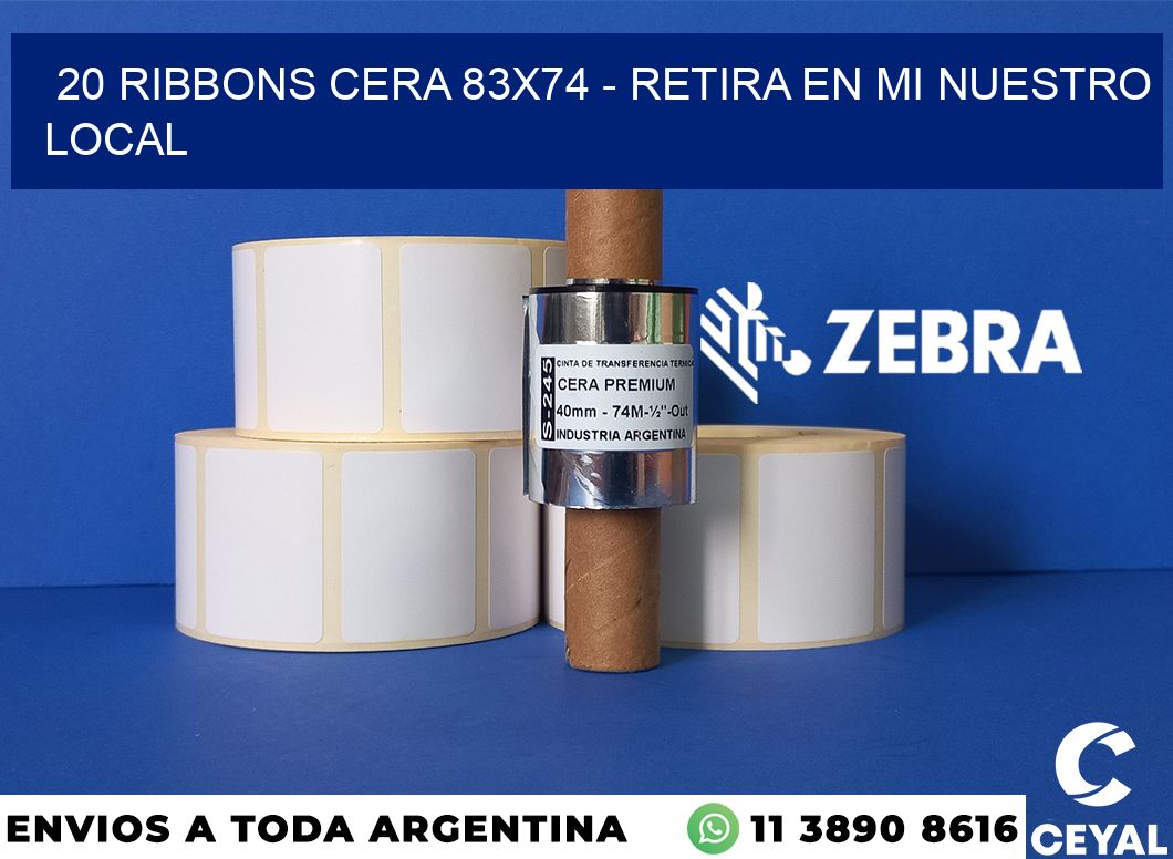 20 Ribbons cera 83x74 - retira en mi nuestro local