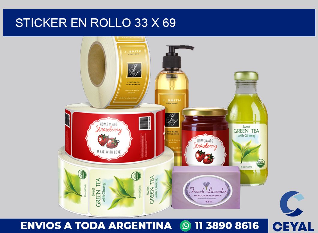 sticker en rollo 33 x 69