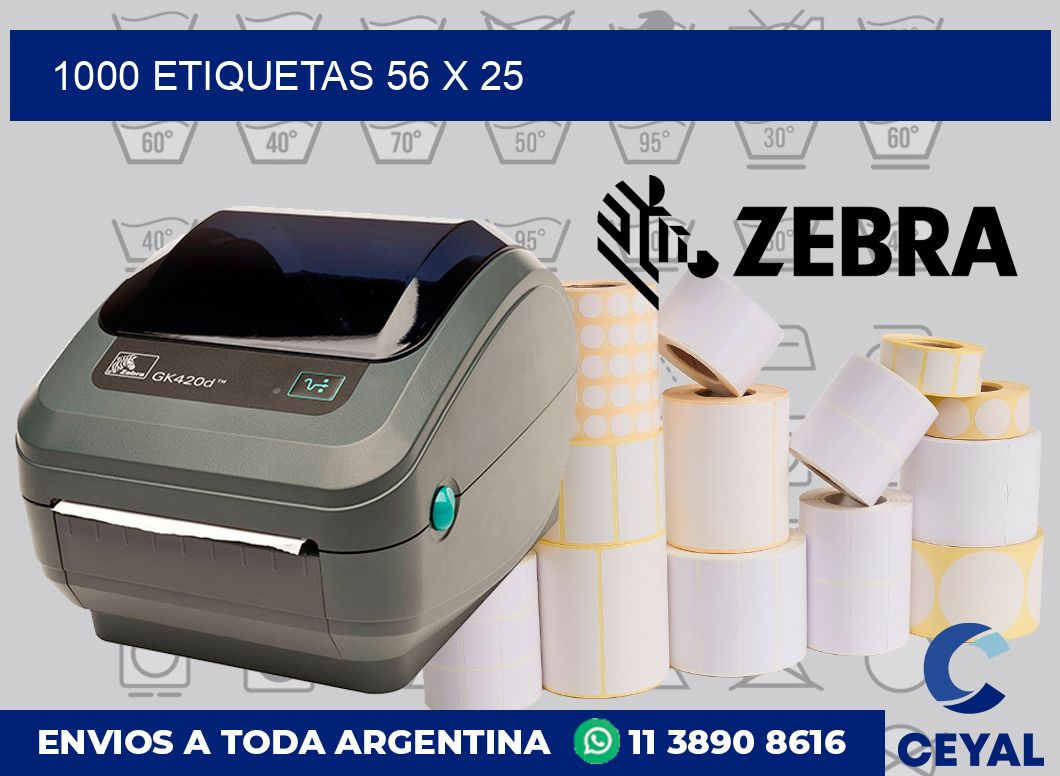 1000 etiquetas 56 x 25