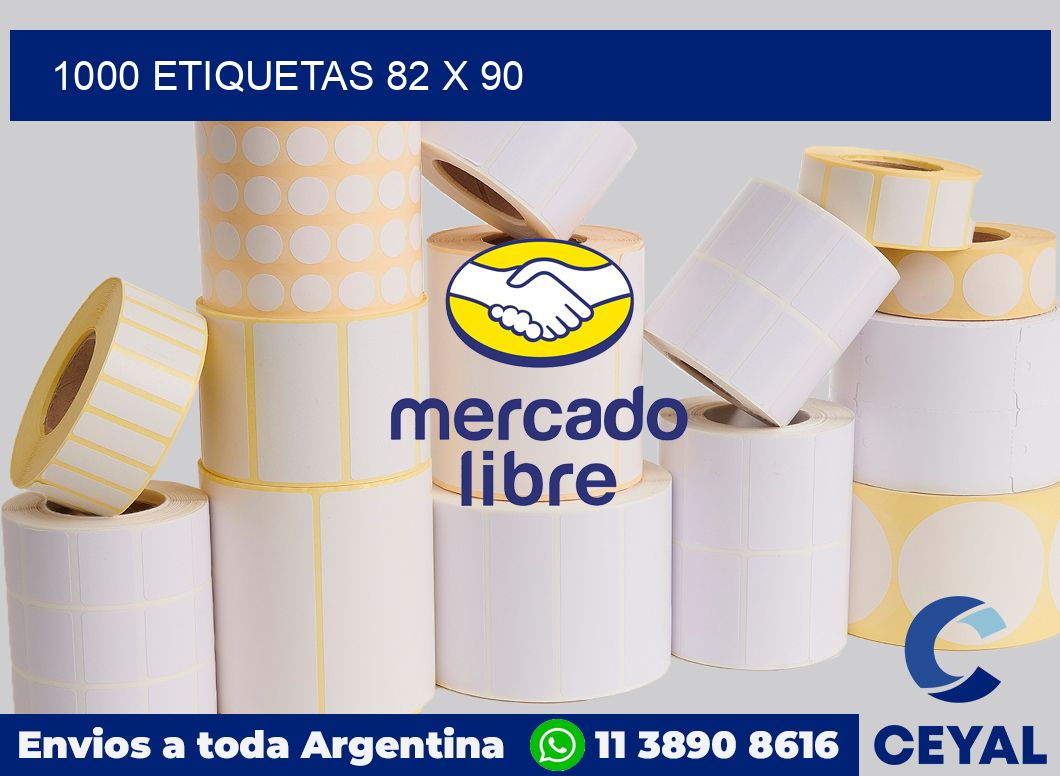 1000 etiquetas 82 x 90
