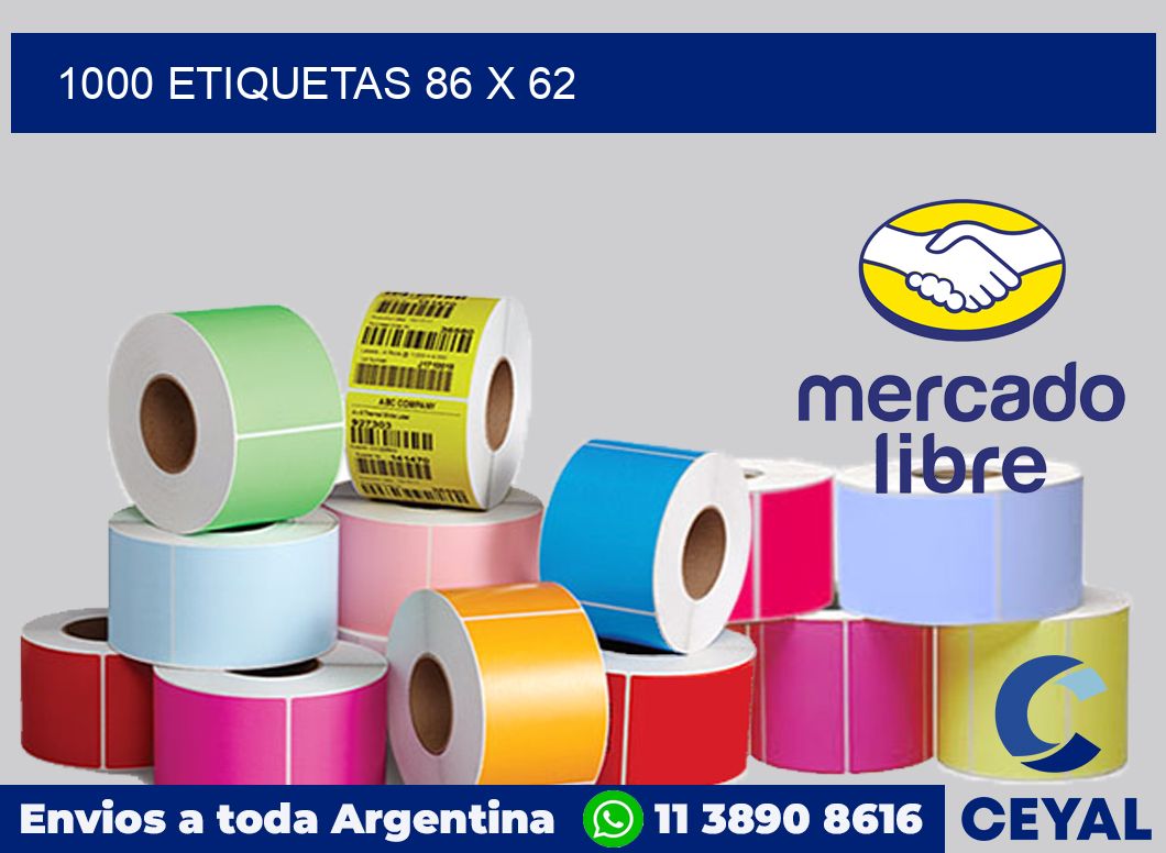 1000 etiquetas 86 x 62