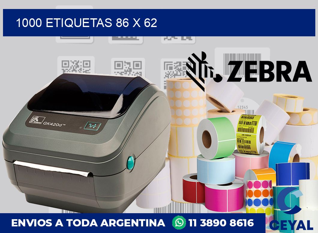 1000 etiquetas 86 x 62