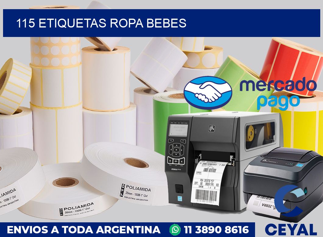 115 Etiquetas ropa bebes