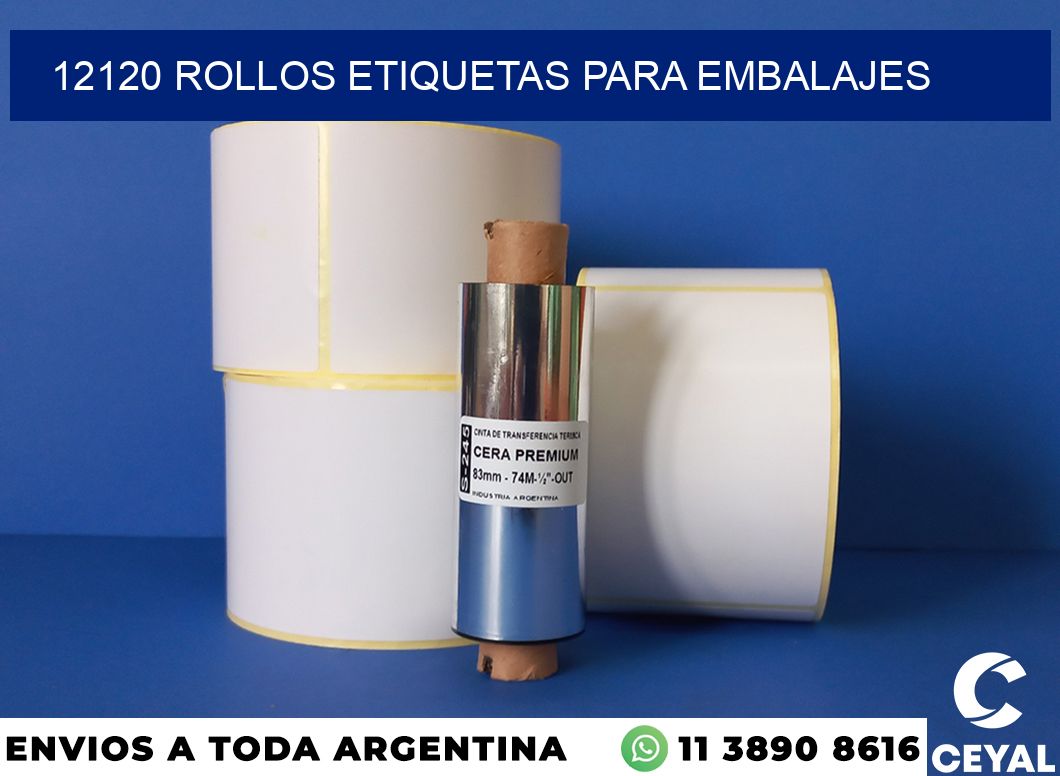 12120 rollos etiquetas para embalajes