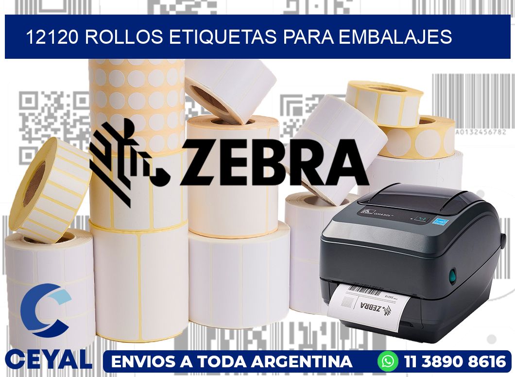 12120 rollos etiquetas para embalajes