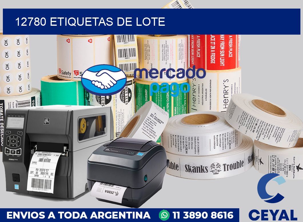 12780 Etiquetas de lote