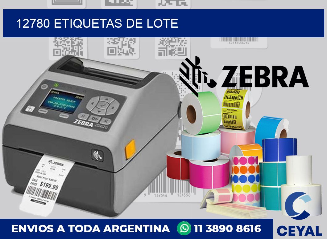 12780 Etiquetas de lote