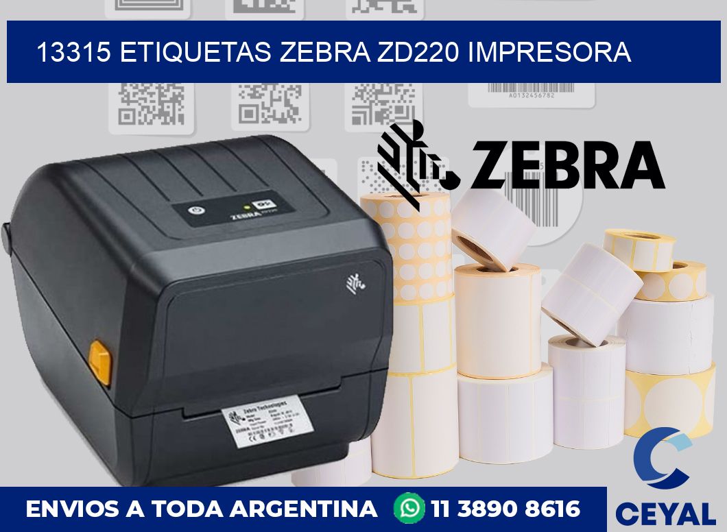 13315 etiquetas Zebra zd220 impresora