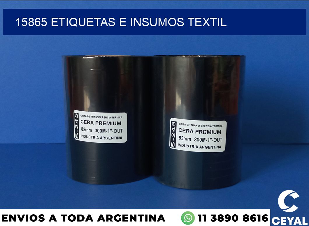 15865 etiquetas e insumos textil