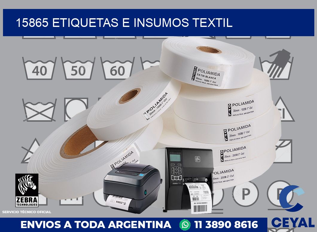 15865 etiquetas e insumos textil
