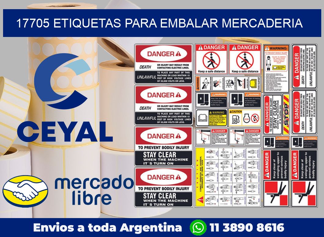17705 Etiquetas para embalar mercaderia