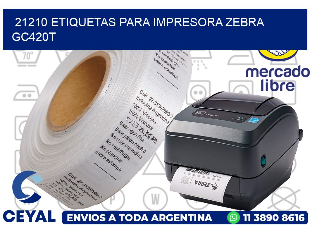 21210 etiquetas para impresora zebra GC420T