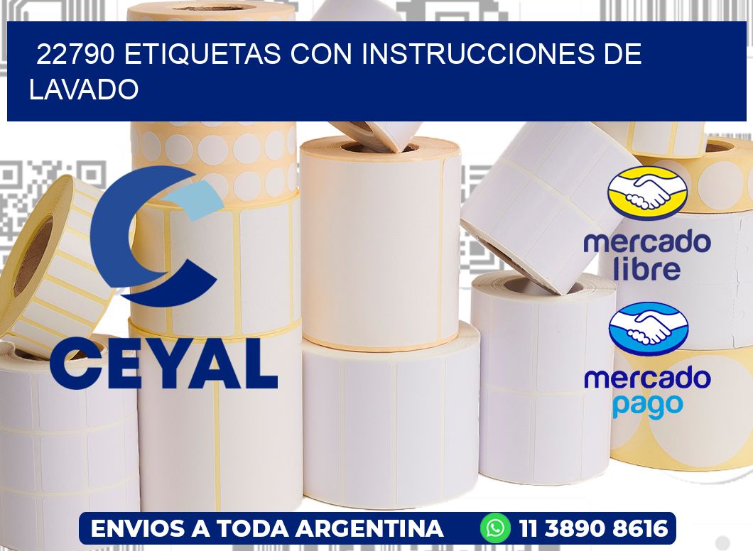 22790 Etiquetas con instrucciones de lavado