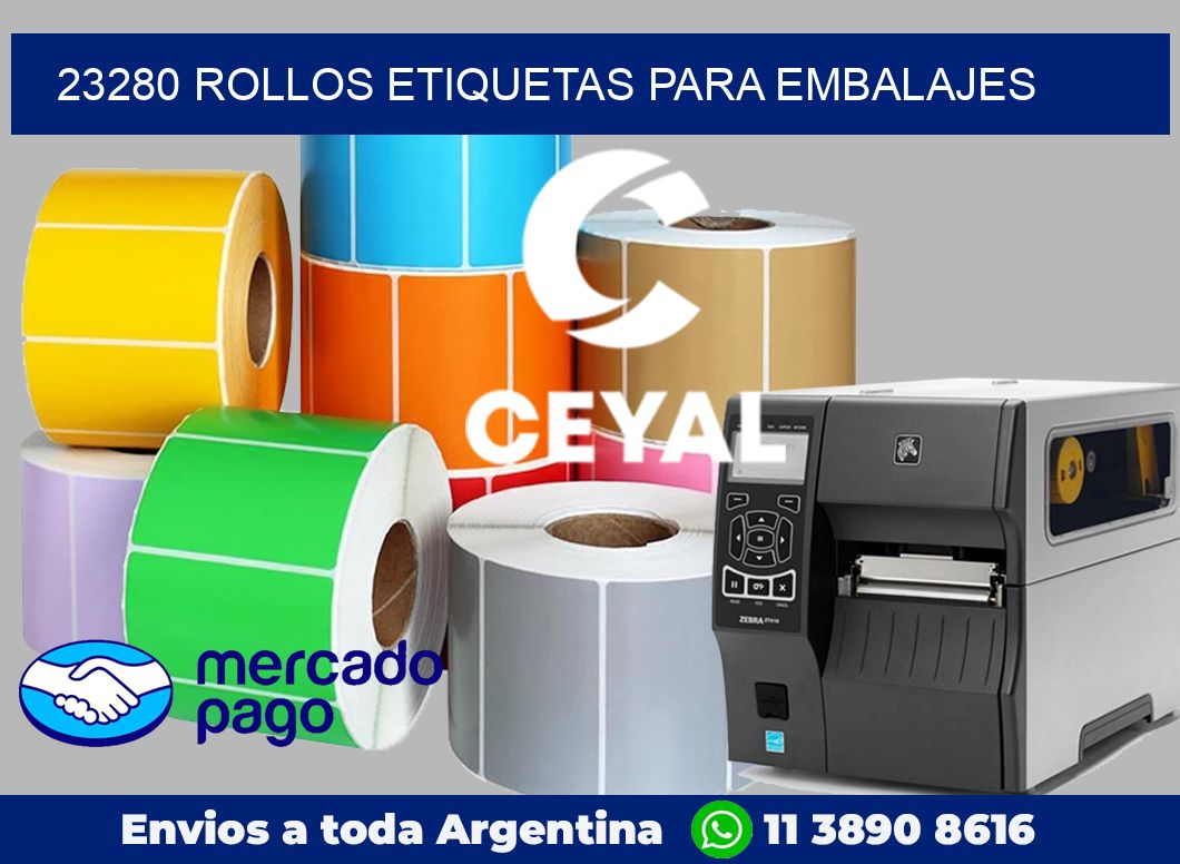 23280 Rollos etiquetas para embalajes