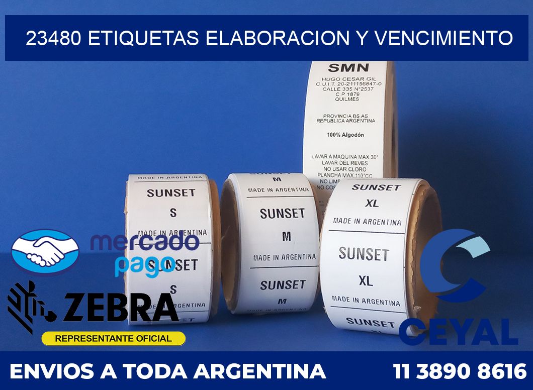 23480 Etiquetas elaboracion y vencimiento