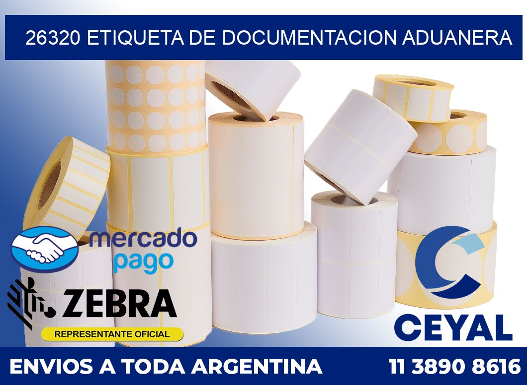 26320 Etiqueta de documentacion aduanera