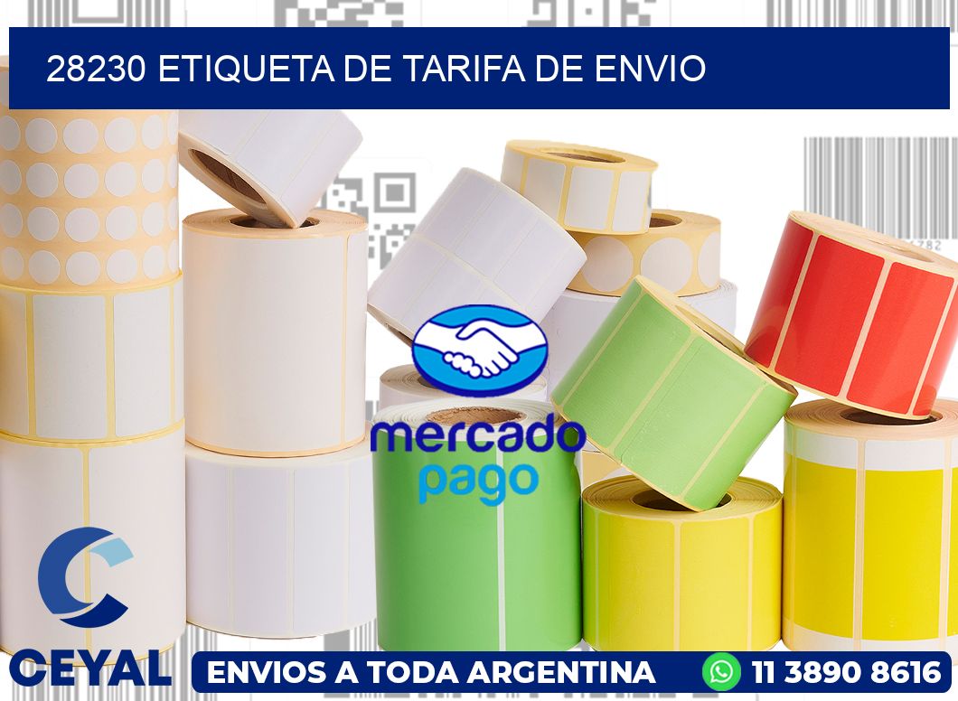 28230 Etiqueta de tarifa de envio