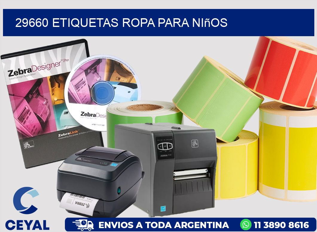 29660 Etiquetas ropa para niños